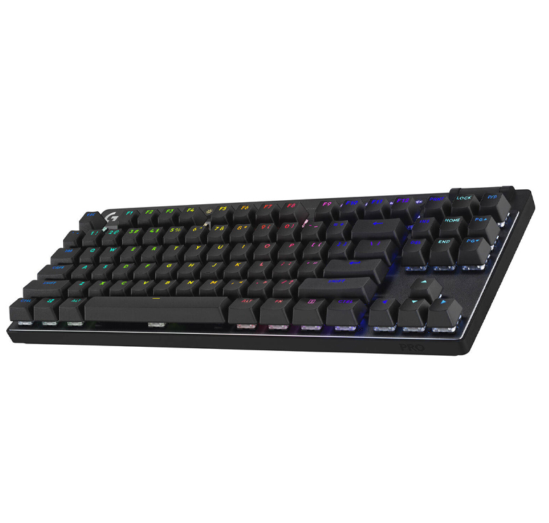 Logitech G PRO X TKL LIGHTSPEED Wireless Gaming Keyboard, Ultra-Portable Tenkeyless Design, LIGHTSYNC RGB, PBT keycaps, Linear Switches (GX Red) - Black